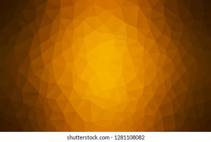 Dark Orange vector low poly cover. A completely new color illustration in a polygonal style. Completely new template for your banner.