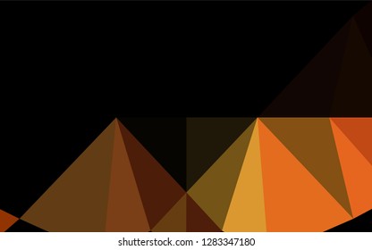 Dark Orange vector low poly texture. Colorful illustration in abstract style with gradient. The polygonal design can be used for your web site.