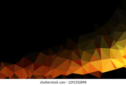 Dark Orange vector low poly layout. Colorful illustration in Origami style with gradient.  Brand new design for your business.