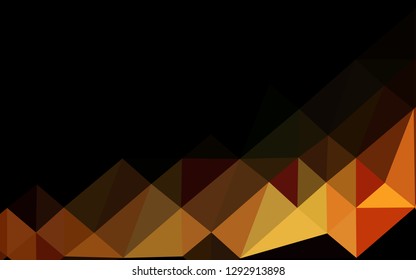 Dark Orange vector low poly texture. Colorful abstract illustration with gradient. Polygonal design for your web site.