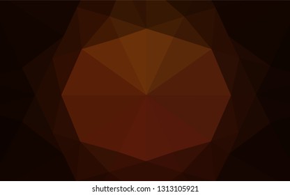 Dark Orange vector low poly texture. An elegant bright illustration with gradient. Brand new style for your business design.