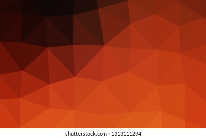 Dark Orange vector low poly layout. Colorful illustration in Origami style with gradient.  Textured pattern for background.