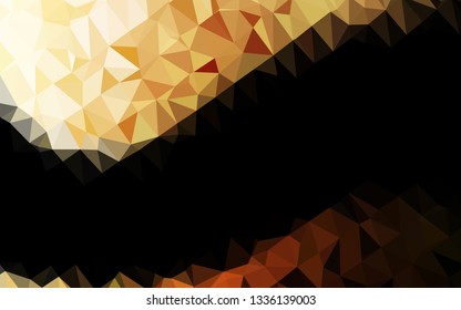 Dark Orange vector low poly layout. Colorful illustration in abstract style with gradient. Completely new design for your business.