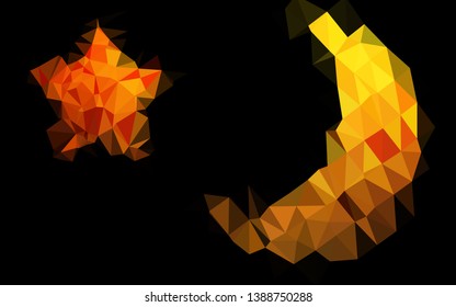 Dark Orange vector low poly cover. A vague abstract illustration with gradient. Polygonal design for your web site.