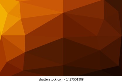 Dark Orange vector low poly texture. Colorful abstract illustration with gradient. Elegant pattern for a brand book.