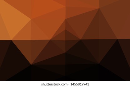 Dark Orange vector low poly texture. Brand new colorful illustration in with gradient. Textured pattern for background.