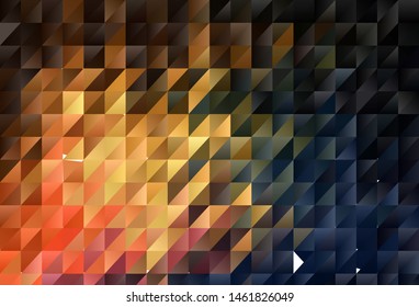 Dark Orange vector low poly texture. Glitter abstract illustration with an elegant triangles. Completely new template for your banner.