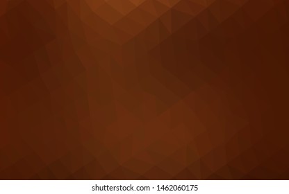 Dark Orange vector low poly texture. Colorful illustration in abstract style with gradient. Brand new style for your business design.