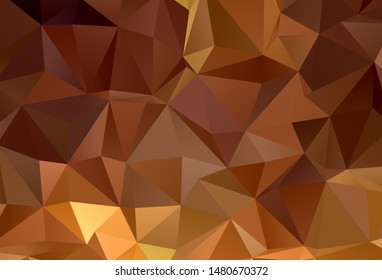 Dark Orange vector low poly layout. Shining colorful illustration with triangles. Pattern for a brand book's backdrop.