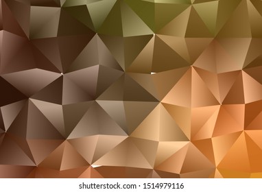 Dark Orange vector low poly cover. Shining colored illustration in a Brand new style. New texture for your design.