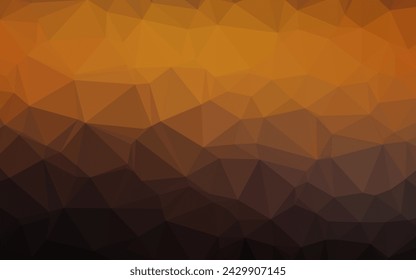 Dark Orange vector low poly cover. Colorful abstract illustration with gradient. Completely new template for your business design.