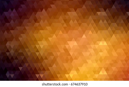 Dark Orange vector low poly pattern. Brand-new colored illustration in blurry style with gradient. Brand-new style for your business design.