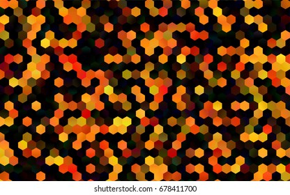 Dark Orange vector low poly background. A sample with a polygonal design. Low poly illustration, low polygonal background.
