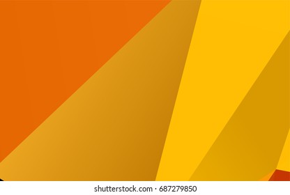 Dark Orange vector low poly template. Triangular geometric sample with gradient.  Brand-new style for your business design.