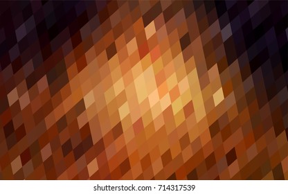 Dark Orange vector low poly background. A sample with a polygonal design. Illustration in polygonal style with repeating squares