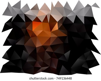 Dark Orange vector low poly pattern. Colorful abstract illustration with gradient. The elegant pattern can be used as part of a brand book.