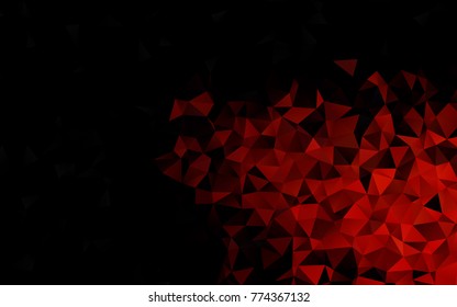 Dark Orange vector low poly background. Colorful abstract illustration with gradient. The textured pattern can be used for background.