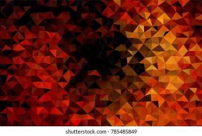 Dark Orange vector low poly pattern. Colorful abstract illustration with gradient. The completely new template can be used for your brand book.