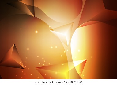 Dark Orange vector Modern abstract colorful illustration with spheres and lines. Modern abstract illustration with colorful water drops. Elegant design for wallpapers.