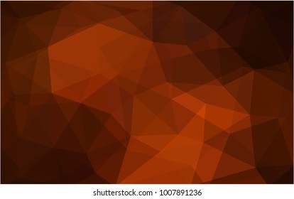 Dark Orange vector modern geometrical abstract background. Texture, new background. Geometric background in Origami style with gradient. 