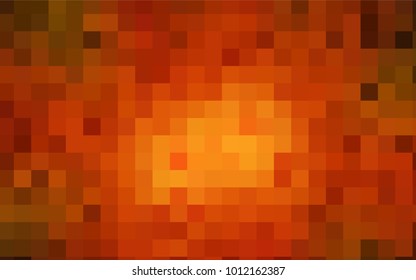 Dark Orange vector modern geometrical background. Abstract template. Geometric pattern in square style with gradient.