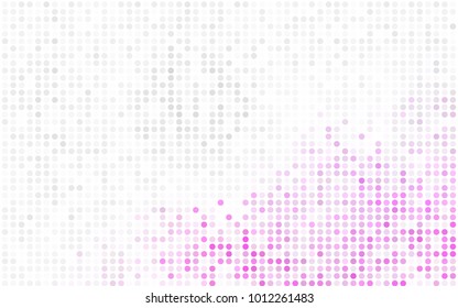 Dark Orange vector modern geometrical circle abstract background. Dotted texture template. Geometric pattern in halftone style with gradient. 
