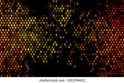 Dark Orange vector modern geometrical background. Abstract template. Geometric pattern in square style with gradient.