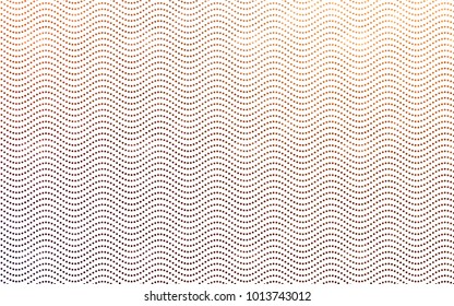 Dark Orange vector modern geometrical circle abstract background. Dotted texture template. Geometric pattern in halftone style with gradient. 