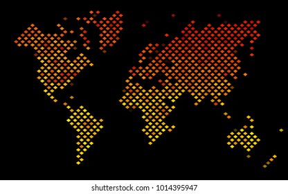 Dark Orange vector modern geometrical background. Abstract template. Geometric pattern in square style with gradient.