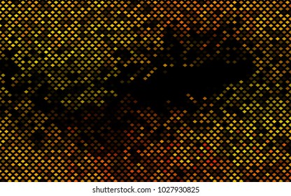 Dark Orange vector modern geometrical background. Abstract template. Geometric pattern in square style with gradient.