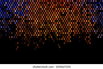 Dark Orange vector modern geometrical background. Abstract template. Geometric pattern in square style with gradient.