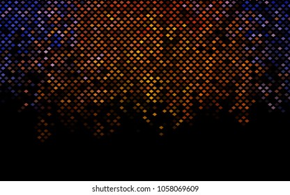 Dark Orange vector modern geometrical background. Abstract template. Geometric pattern in square style with gradient.