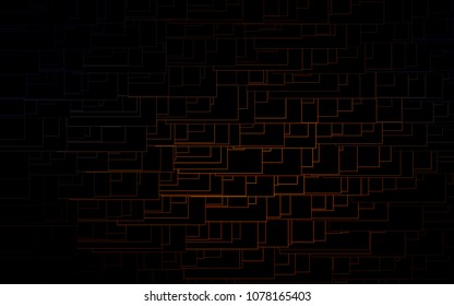 Dark Orange vector modern geometrical background. Abstract template. Geometric pattern in square style with gradient.