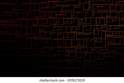 Dark Orange vector modern geometrical background. Abstract template. Geometric pattern in square style with gradient.