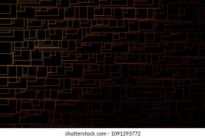 Dark Orange vector modern geometrical background. Abstract template. Geometric pattern in square style with gradient.