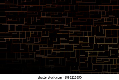 Dark Orange vector modern geometrical background. Abstract template. Geometric pattern in square style with gradient.