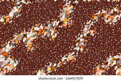Fondo geométrico moderno vectorial oscuro naranja. Plantilla abstracta. Patrón geométrico en estilo cuadrado con degradado.