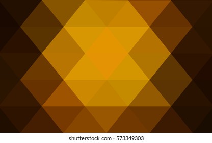 Dark Orange vector modern geometrical abstract background. Texture, new background. Geometric background in Origami style with gradient. 