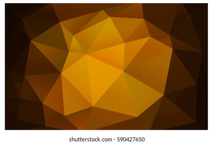 Dark Orange vector modern geometrical abstract background. Texture, new background. Geometric background in Origami style with gradient. 