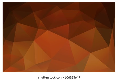 Dark Orange vector modern geometrical abstract background. Texture, new background. Geometric background in Origami style with gradient. 