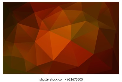 Dark Orange vector modern geometrical abstract background. Texture, new background. Geometric background in Origami style with gradient. 