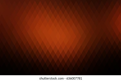Dark Orange vector modern geometrical background. Abstract template. Geometric pattern in square style with gradient.