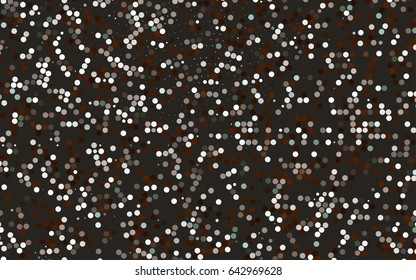 Dark Orange vector modern geometrical circle abstract background. Dotted texture template. Geometric pattern in halftone style with gradient. 
