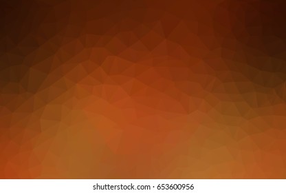 Dark Orange vector modern geometrical abstract background. Texture, new background. Geometric background in Origami style with gradient. 