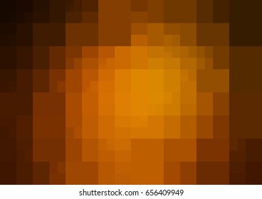 Dark Orange vector modern geometrical abstract background. Texture template. Geometric pattern in Origami style with gradient. 