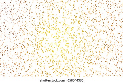 Dark Orange vector modern geometrical circle abstract background. Dotted texture template. Geometric pattern in halftone style with gradient. 