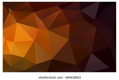 Dark Orange vector modern geometrical abstract background. Texture, new background. Geometric background in Origami style with gradient. 