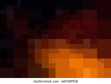 Dark Orange vector modern geometrical abstract background. Texture template. Geometric pattern in Origami style with gradient. 