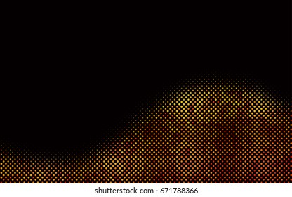 Dark Orange vector modern geometrical circle abstract background. Dotted texture template. Geometric pattern in halftone style with gradient. 