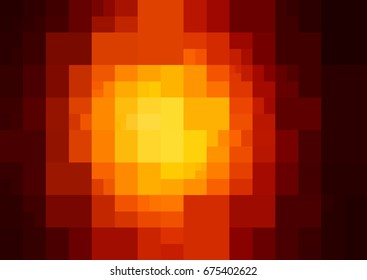 Dark Orange vector modern geometrical abstract background. Texture template. Geometric pattern in Origami style with gradient. 